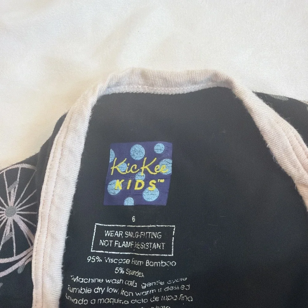 Kickee Pants Bamboo Viscose Pajama‎ One Piece Girls Bicycle Size 6 Year Kids